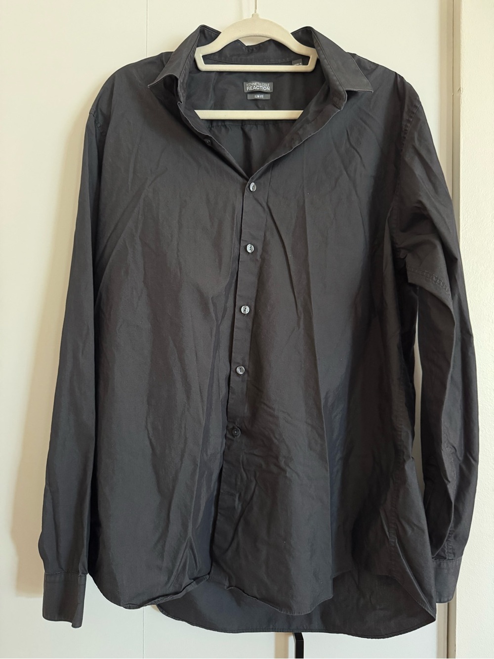 Kenneth Cole Black Men's Long-Sleeve Dress Shirt